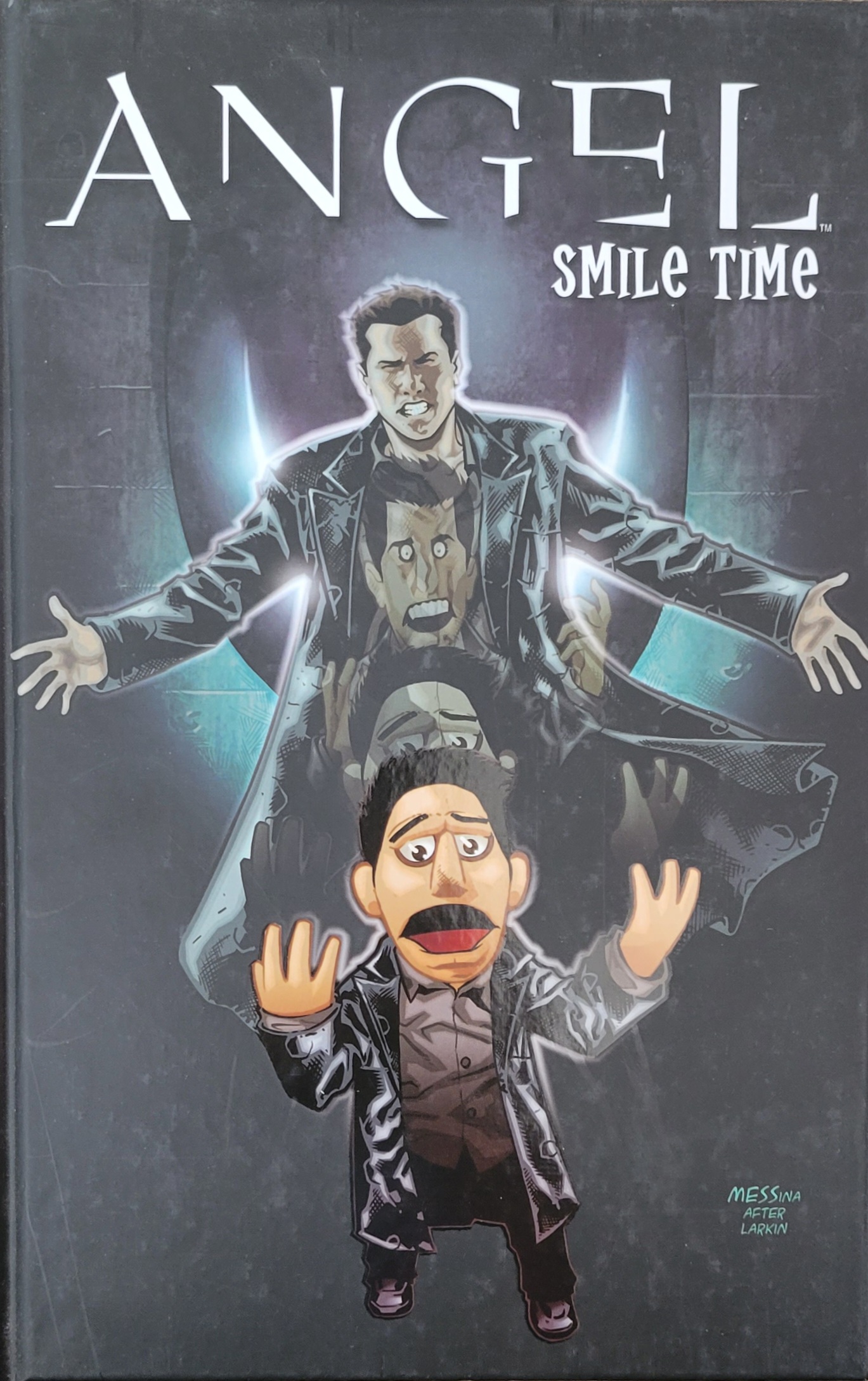 Book Cover showing Angel and Puppet Angel
